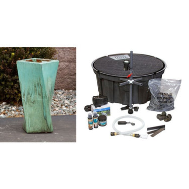 Luna FNT3040 Ceramic Vase Complete Fountain Kit Vase Fountain Blue Thumb